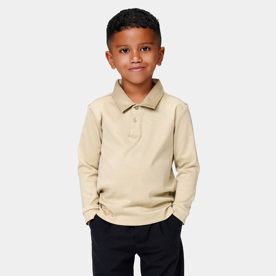 Ayden longsleeve Doré polo - Beige