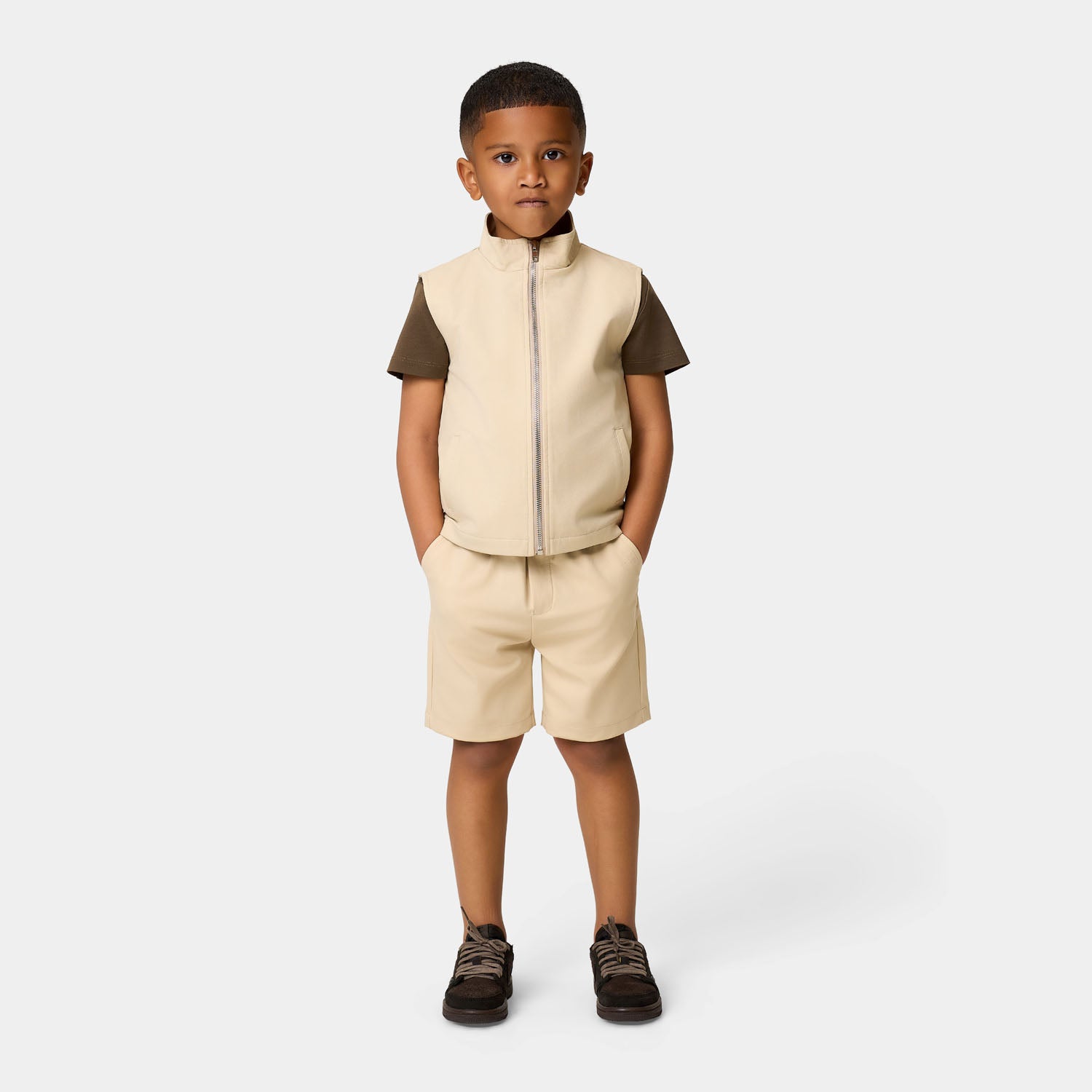 Ayden Bodywarmer Suit Ecru - Light Beige